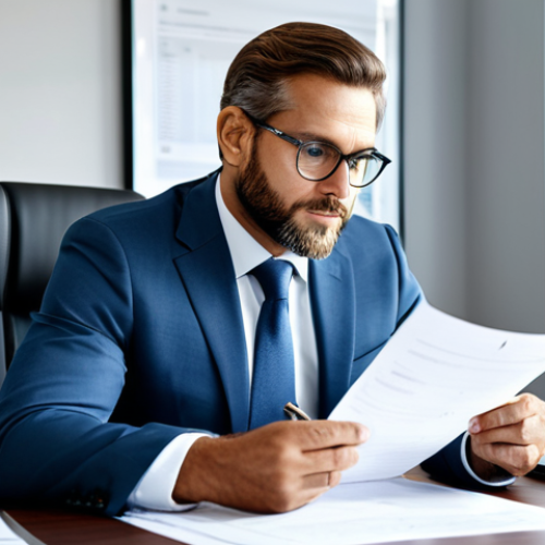 Home 20 **
A professional financial planner in a modest suit, sitting at a desk in a bright, modern office, reviewing documents, fully clothed, appropriate attire, safe for work, perfect anatomy, natural proportions, professional environment, high quality, family-friendly.
**